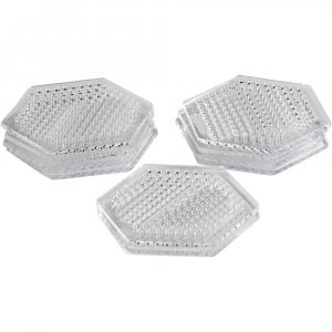 Assiettes à perles - Transparentes - Hexagonales - 10 pcs Assiettes à perles - Transparentes - Hexagonales - 10 pcs