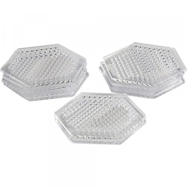 Assiettes à perles - Transparentes - Hexagonales - 10 pcs