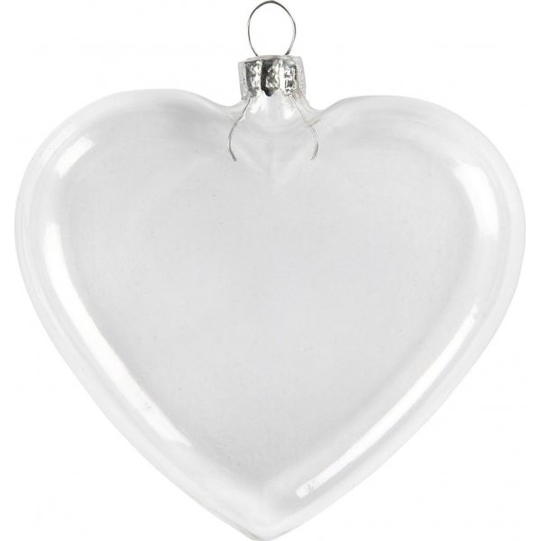 Coeur en verre - 6 pcs