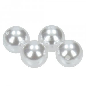 Perles de cire ø 18 mm - blanc 4 pcs. Perles de cire ø 18 mm - blanc 4 pcs.