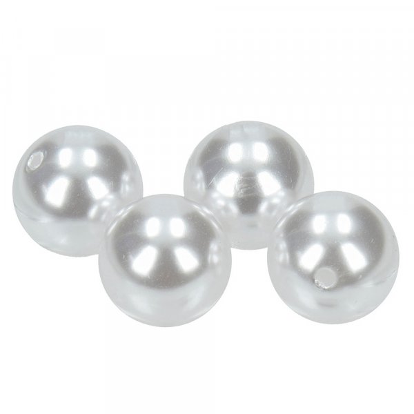 Perles de cire  18 mm - blanc 4 pcs.