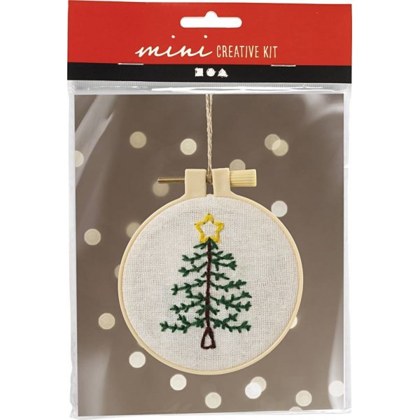 Mini Kit DIY Broderie - Sapin de Nol