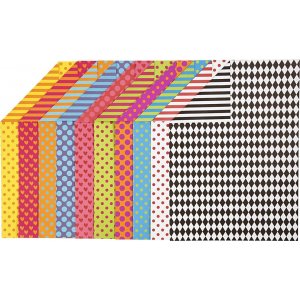 Carton à motifs - couleurs mélangées - A4 - 200 feuilles Carton à motifs - couleurs mélangées - A4 - 200 feuilles