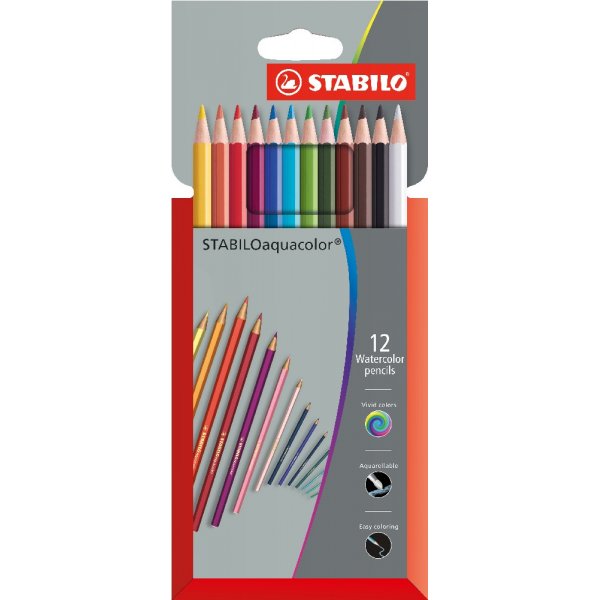 Crayons aquarelle Aquacolor - paquet de 12