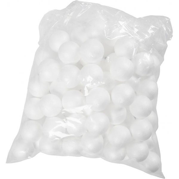Boules en polystyrne - blanc - 4 cm - 100 pcs