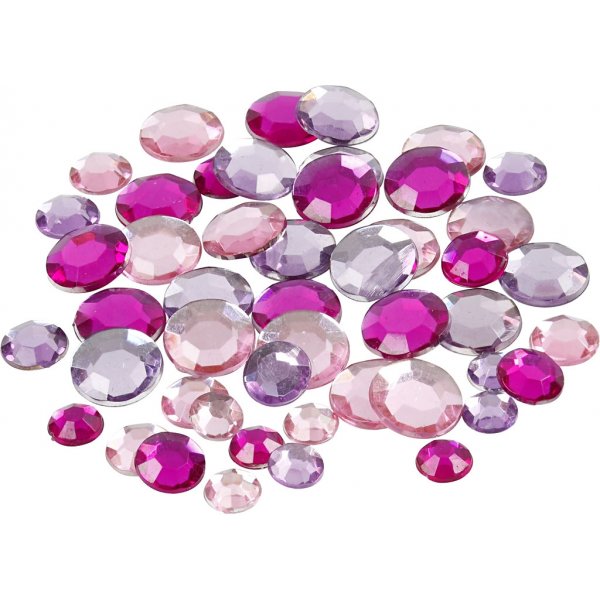 Strass - violet - Rond - 6+9+12 mm - 360 pcs