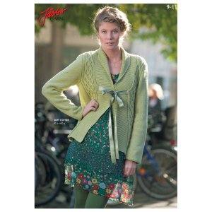 Patron tricot - Cardigan romantique à motif torsadé Patron tricot - Cardigan romantique à motif torsadé