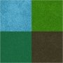 Tampon encreur - vert - vert clair - olive - aqua - 4 pcs