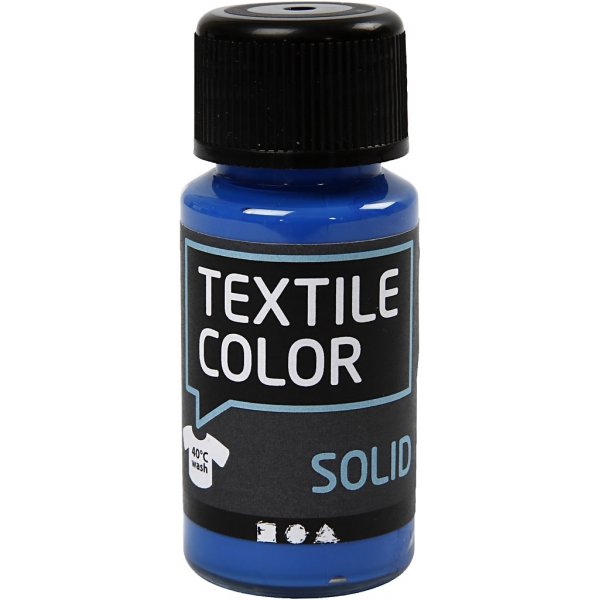 Peinture textile textile solide - bleu brillant - couvrante - 50 ml Peinture textile textile solide - bleu brillant - couvrante - 50 ml