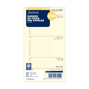 Recharge Pour Calendrier Système Personnel 2022 - Semainier Suédois Recharge Pour Calendrier Système Personnel 2022 - Semainier Suédois