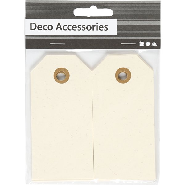 Marqueurs Manille - crme - 5 x 10 cm - 20 pcs