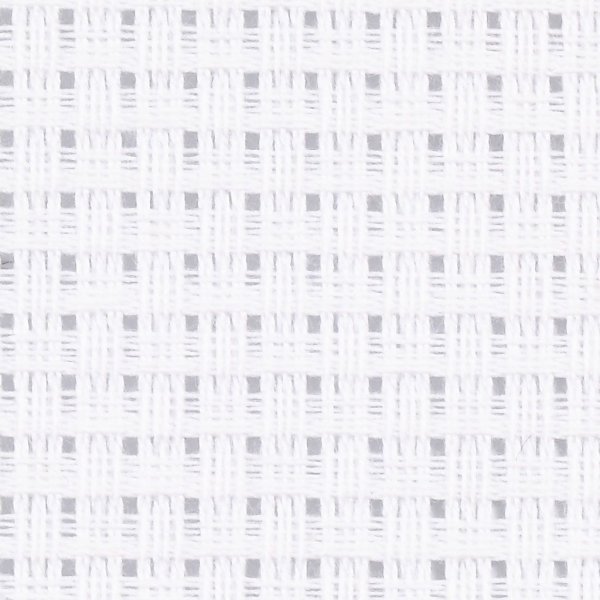 Tissu  broder Ada - blanc - 50x50 cm, 24 carrs par 10 cm