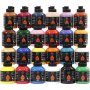 Pigment Art School - couleurs mlanges - semi-brillant - 24 x 500 ml