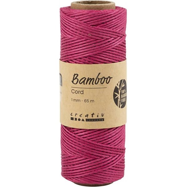 Corde de bambou, rose fonc, 65 m