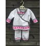 Patron tricot - Cardigan portefeuille et pantalon avec coeurs