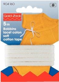 Ruban en coton doux 5 mm - 5 m Ruban en coton doux 5 mm - 5 m