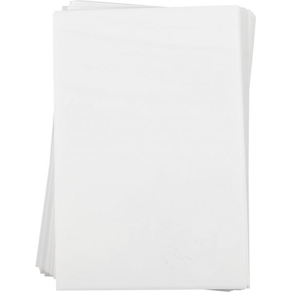 Feuille plastique rtractable - Blanc mat - 100 feuilles