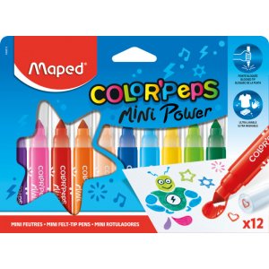 Ensemble de stylos à fibres. Maped - Color´Peps Mini Power Ensemble de stylos à fibres. Maped - Color´Peps Mini Power