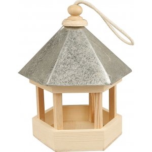 Table à oiseaux avec toit en zinc Table à oiseaux avec toit en zinc