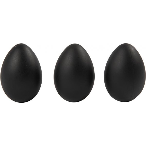 Oeufs en plastique - noirs - 12 pcs