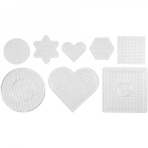 Assiettes perles - Transparentes - Formes mixtes - 7-15 cm - 8 pcs Assiettes perles - Transparentes - Formes mixtes - 7-15 cm - 8 pcs