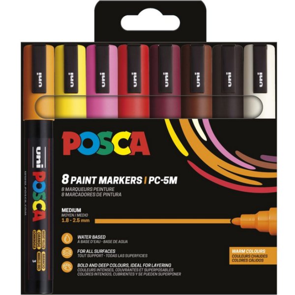Poscaset PC-5M Couleurs Chaudes - 8 Crayons Poscaset PC-5M Couleurs Chaudes - 8 Crayons