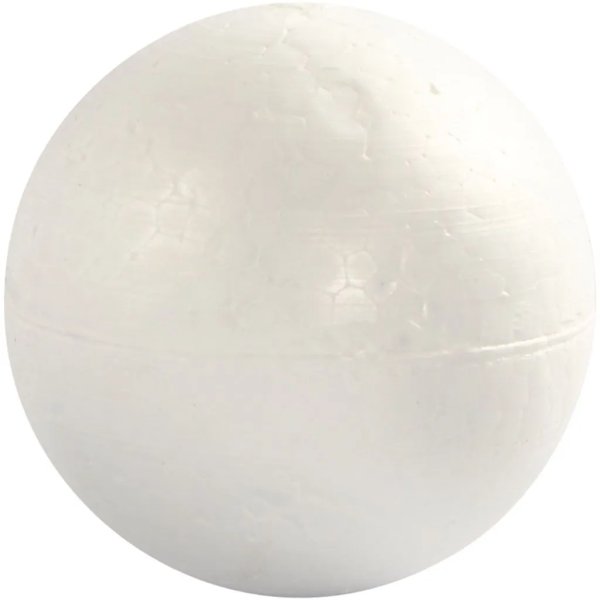 Boules en polystyr�ne - blanc - �10 cm - 5 pcs