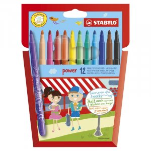 Crayons fibre Power - paquet de 12 Crayons fibre Power - paquet de 12