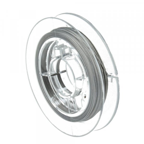 Fil  bijoux 0,38 mm - argent 10 m gaine nylon