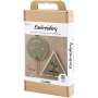 Kit DIY Broderie - vert poussireux - Cadres  broder