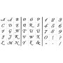Gabarits - lettres et chiffres - A5 - 3 feuilles