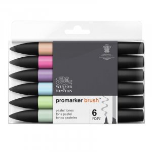 BrushMarker W&N - Tons pastel 6 Stylos BrushMarker W&N - Tons pastel 6 Stylos