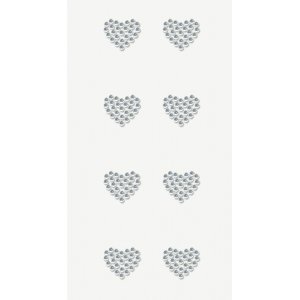 Stickers avec strass - Coeur - cristal Stickers avec strass - Coeur - cristal