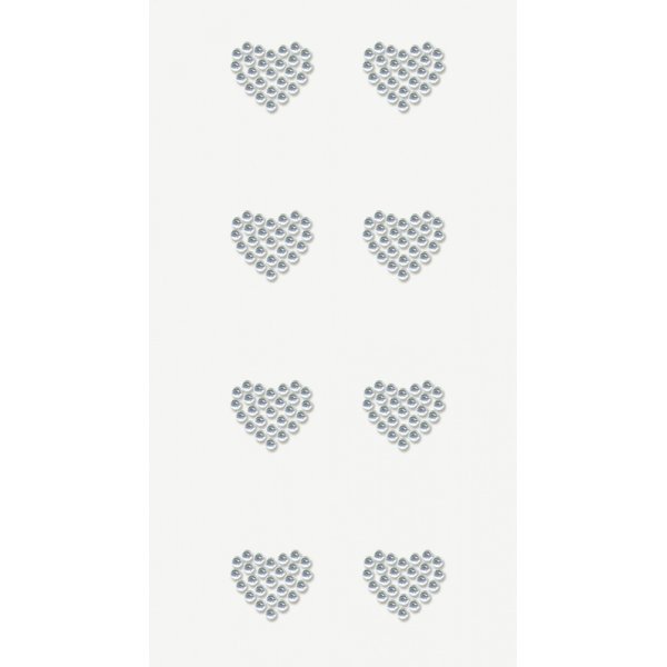 Stickers avec strass - Coeur - cristal