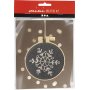 Mini Kit DIY Broderie - gris - Flocon de neige