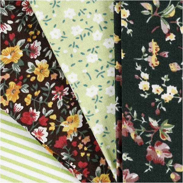Tissu patchwork - vert - 4 pcs Tissu patchwork - vert - 4 pcs