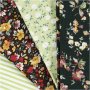 Tissu patchwork - vert - 4 pcs
