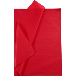 Papier de soie - rouge - 50 x 70 cm - 14 g -25 feuilles Papier de soie - rouge - 50 x 70 cm - 14 g -25 feuilles