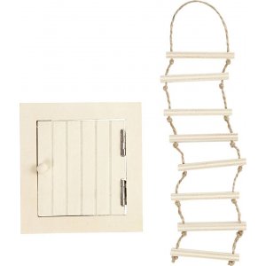Accessoires du Père Noël - Trappe à vent et échelle de corde Accessoires du Père Noël - Trappe à vent et échelle de corde