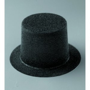 Chapeau haut 65 x 43 mm - paquet de 20 - noir Chapeau haut 65 x 43 mm - paquet de 20 - noir