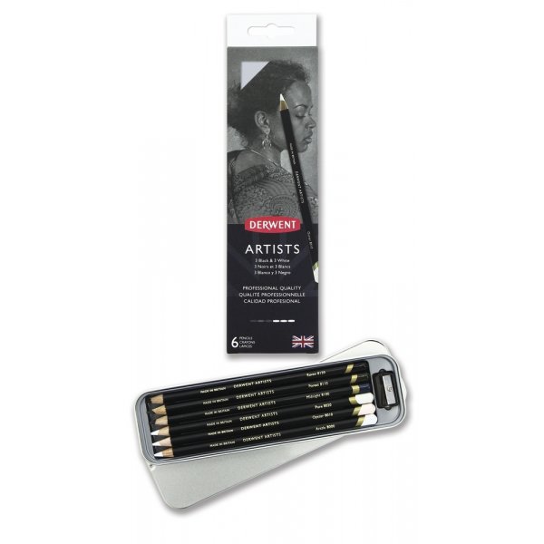 Derwent Artists Noir et Blanc 6 Botes