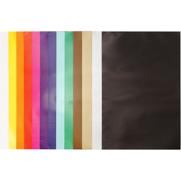 Papier glacé - couleurs mélangées - 50 feuilles Papier glacé - couleurs mélangées - 50 feuilles