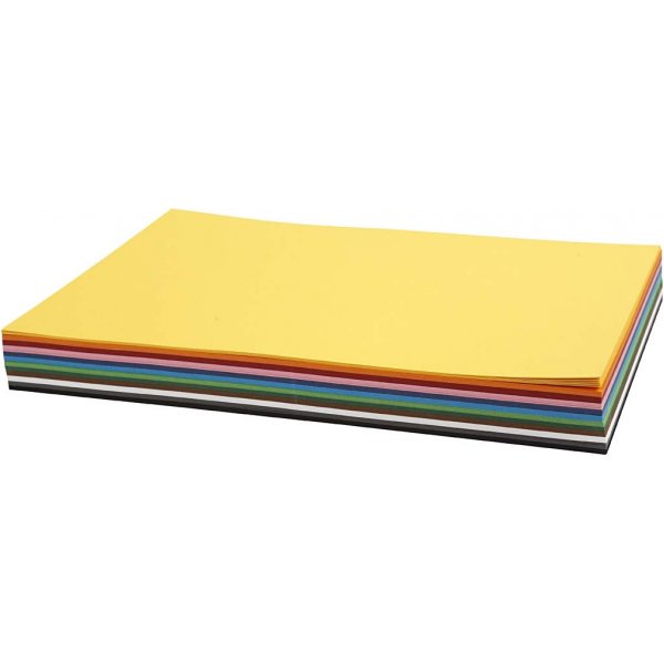 Carton cratif - couleurs mlanges - A4 - 12x10 pcs