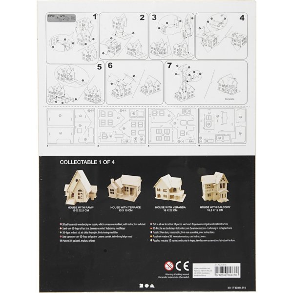 Figurine de construction 3D - Maison avec porche