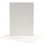 Carte postale avec enveloppe - blanc cassé - 12,5 x 17,5 cm - 10 pcs