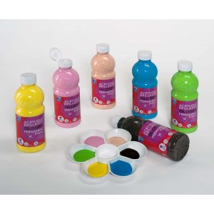 Couleurs scolaires L&B Peinture Acrylique Brillante 250 ml - 6 Couleurs Couleurs scolaires L&B Peinture Acrylique Brillante 250 ml - 6 Couleurs