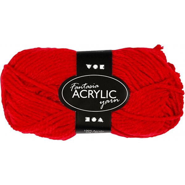Fil acrylique Fantasia - rouge - 50 g