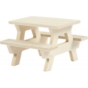 Accessoires Père Noël - Ensemble table/banc Accessoires Père Noël - Ensemble table/banc