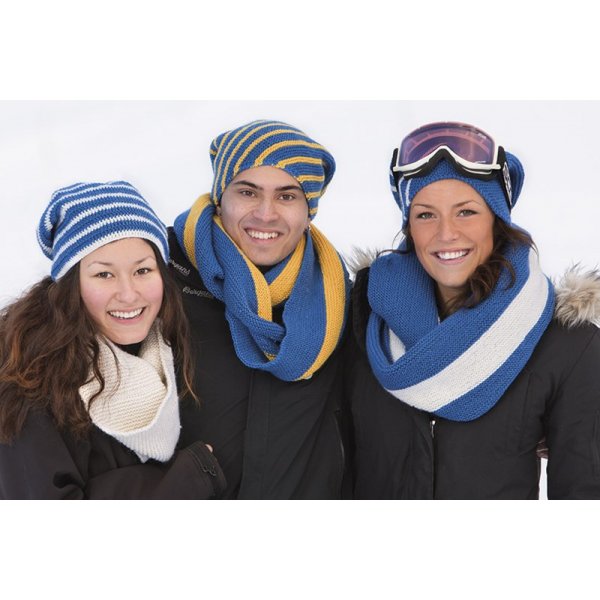 Patron tricot - Bonnet, charpe et chauffe-pouls (1402-6a)