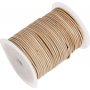 Cordon en cuir - beige - 2 mm - 50 m